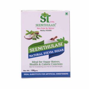 Seeni thulasi Natural Stevia Sweetener 100 gm with diet spoon